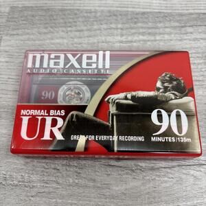 Maxell UR 90 Normal Bias Blank Audio Cassette Tape - Brand New & Factory Sealed